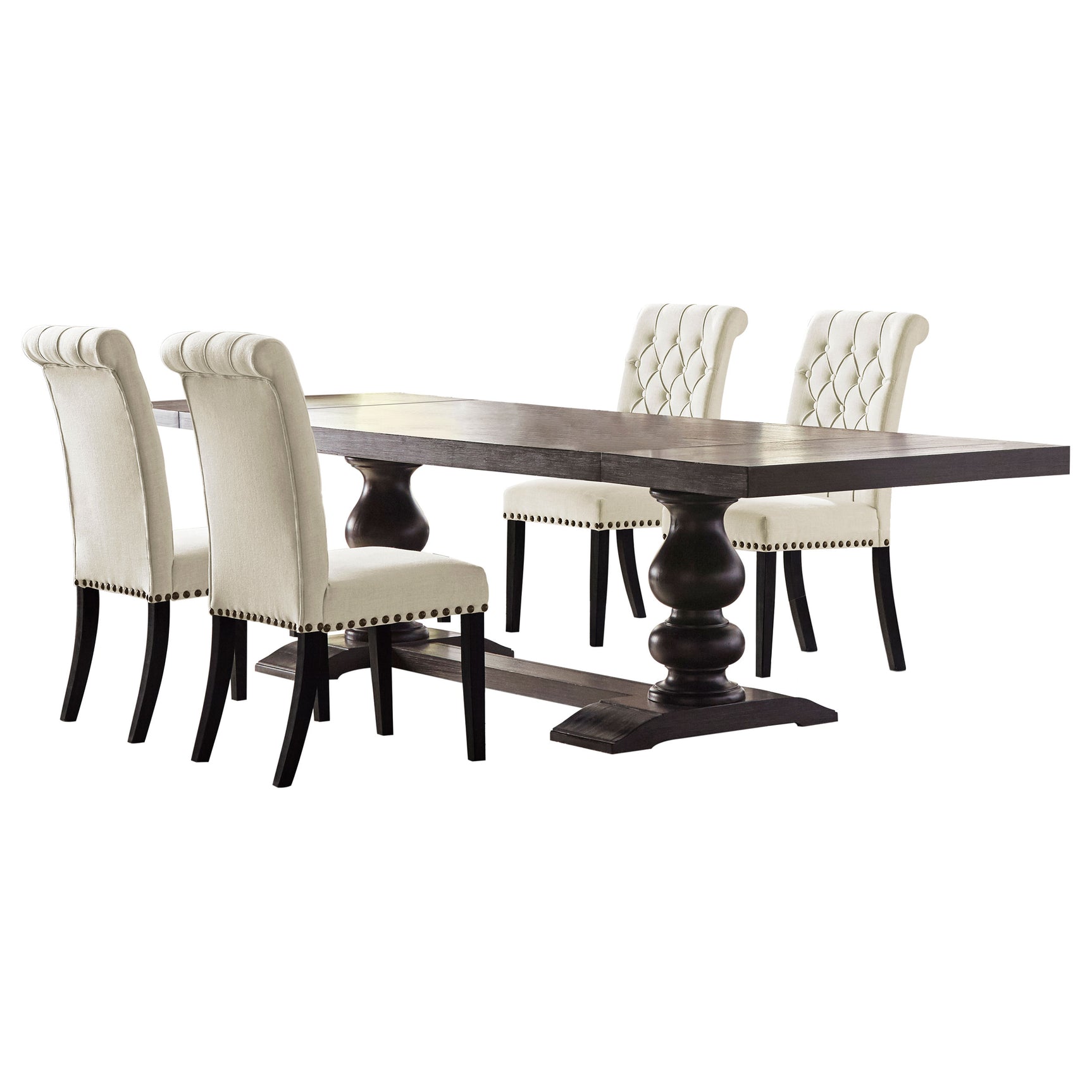Phelps 5-piece Rectangular Dining Table Set Distressed Noir - Tampa Furniture Outlet