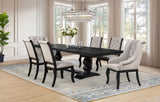Tampa Furniture Outlet - Coaster - Phelps 7-piece Rectangular Dining Table Set Distressed Noir - 121231-S7A
