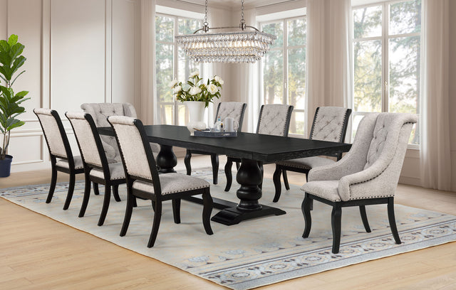 Tampa Furniture Outlet - Coaster - Phelps 9-piece Rectangular Dining Table Set Distressed Noir - 121231-S9A