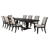 Phelps 9-piece Rectangular Dining Table Set Distressed Noir