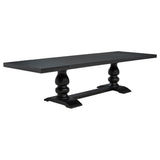 Phelps 9-piece Rectangular Dining Table Set Distressed Noir