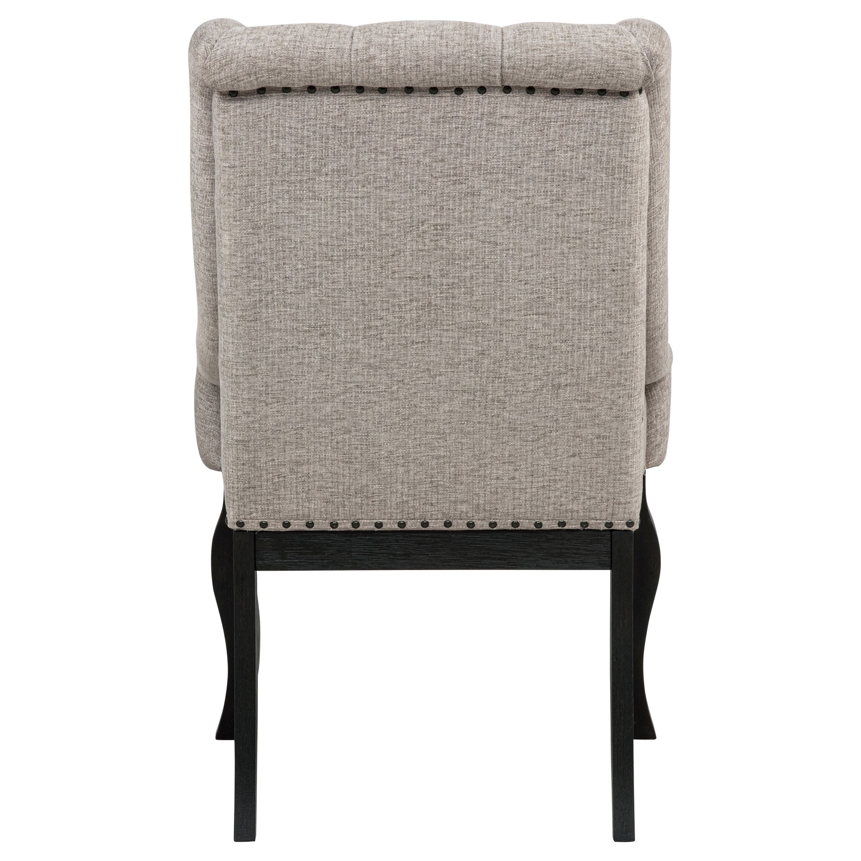 Phelps Upholstered Dining Arm Chair Tan Distressed Noir (Set of 2)