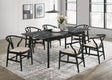 Tampa Furniture Outlet - Coaster - Crestmont 7-piece Extension Leaf Dining Table Set Black - 121251-S7