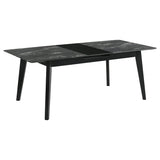 Crestmont 7-piece Extension Leaf Dining Table Set Black - Tampa Furniture Outlet