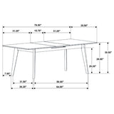 Crestmont 7-piece Extension Leaf Dining Table Set Black - Tampa Furniture Outlet
