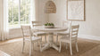 Tampa Furniture Outlet - Coaster - Orrison 5-piece Oval 62-inch Extension Leaf Dining Set Linen - 121261-S5