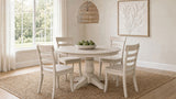 Tampa Furniture Outlet - Coaster - Orrison 5-piece Oval 62-inch Extension Leaf Dining Set Linen - 121261-S5