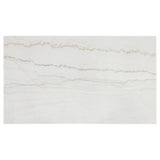 Averill 72-inch Rectangular White Marble Top Dining Table Coffee Bean