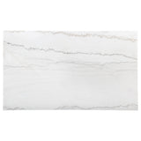 Averill 72-inch Rectangular White Marble Top Dining Table Coffee Bean