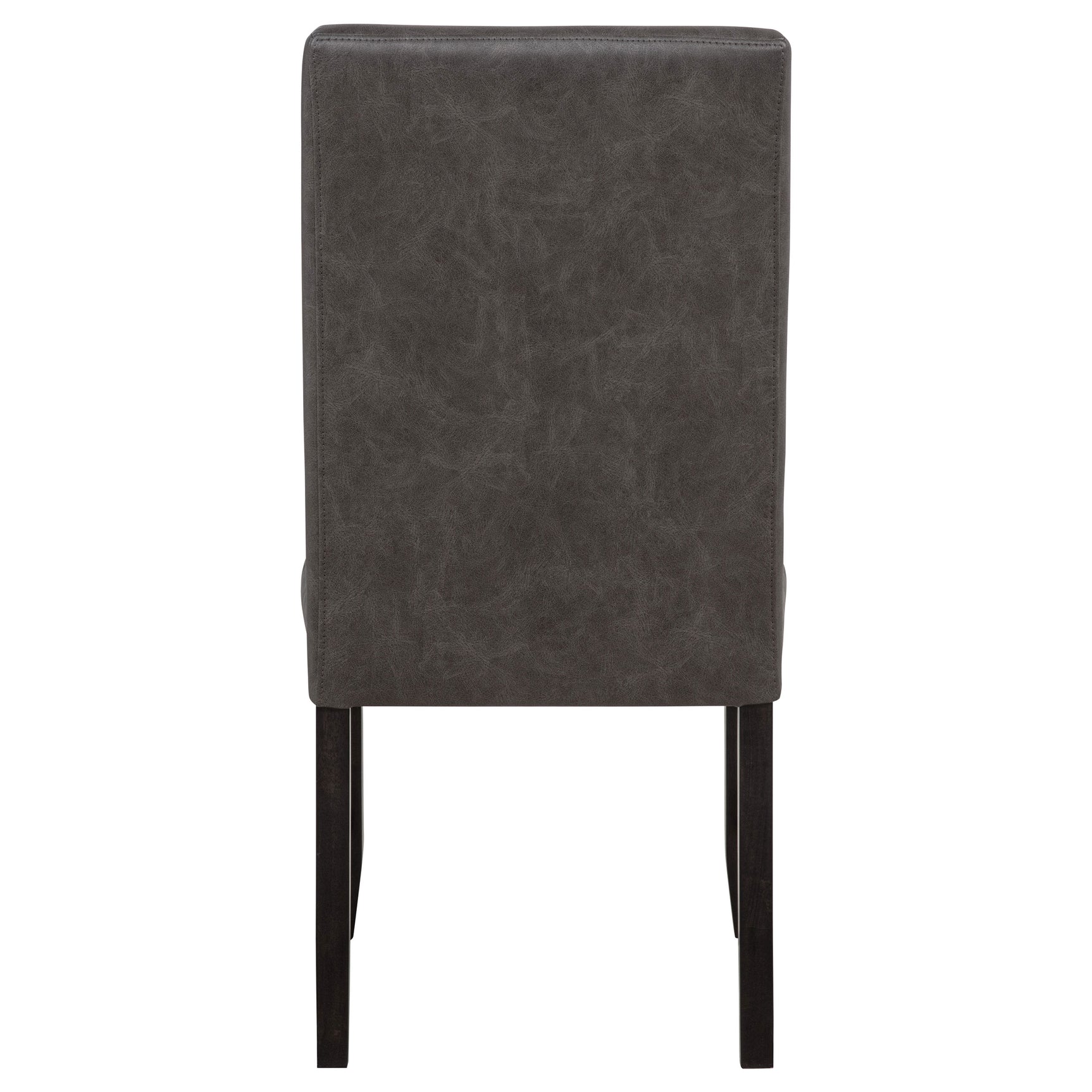 Averill Faux Leatherette Upholstered Dining Side Chair Dark Grey (Set of 2)