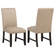 Tampa Furniture Outlet - Coaster - Averill Faux Leatherette Upholstered Dining Side Chair Tan (Set of 2) - 121292TAN
