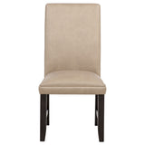 Averill Faux Leatherette Upholstered Dining Side Chair Tan (Set of 2)