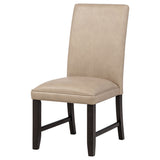 Averill Faux Leatherette Upholstered Dining Side Chair Tan (Set of 2)