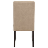 Averill Faux Leatherette Upholstered Dining Side Chair Tan (Set of 2)