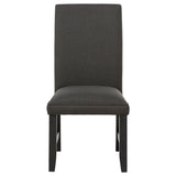 Berning Fabric Upholstered Parson Side Chair Charcoal Grey (Set of 2)