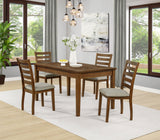 Tampa Furniture Outlet - Coaster - Atwood 5-piece Rectangular Wood Dining Set Warm Brown - 121761-S5