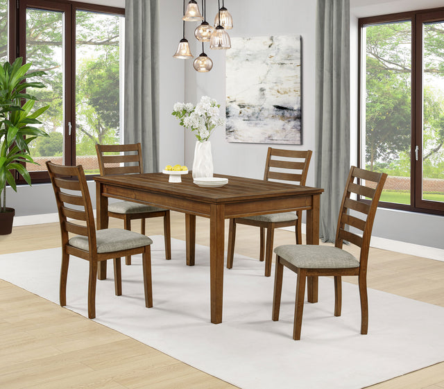 Tampa Furniture Outlet - Coaster - Atwood 5-piece Rectangular Wood Dining Set Warm Brown - 121761-S5