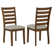 Tampa Furniture Outlet - Coaster - Atwood Wood Dining Side Chair Upholstered Seat Warm Brown - 121762