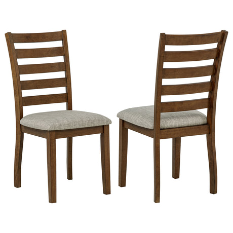 Tampa Furniture Outlet - Coaster - Atwood Wood Dining Side Chair Upholstered Seat Warm Brown - 121762