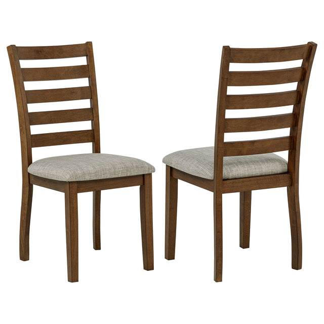 Tampa Furniture Outlet - Coaster - Atwood Wood Dining Side Chair Upholstered Seat Warm Brown - 121762