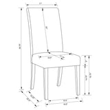Herran Upholstered Dining Side Chair Beige (Set of 2) - Tampa Furniture Outlet