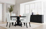 Herran Upholstered Dining Side Chair Beige (Set of 2) - Tampa Furniture Outlet