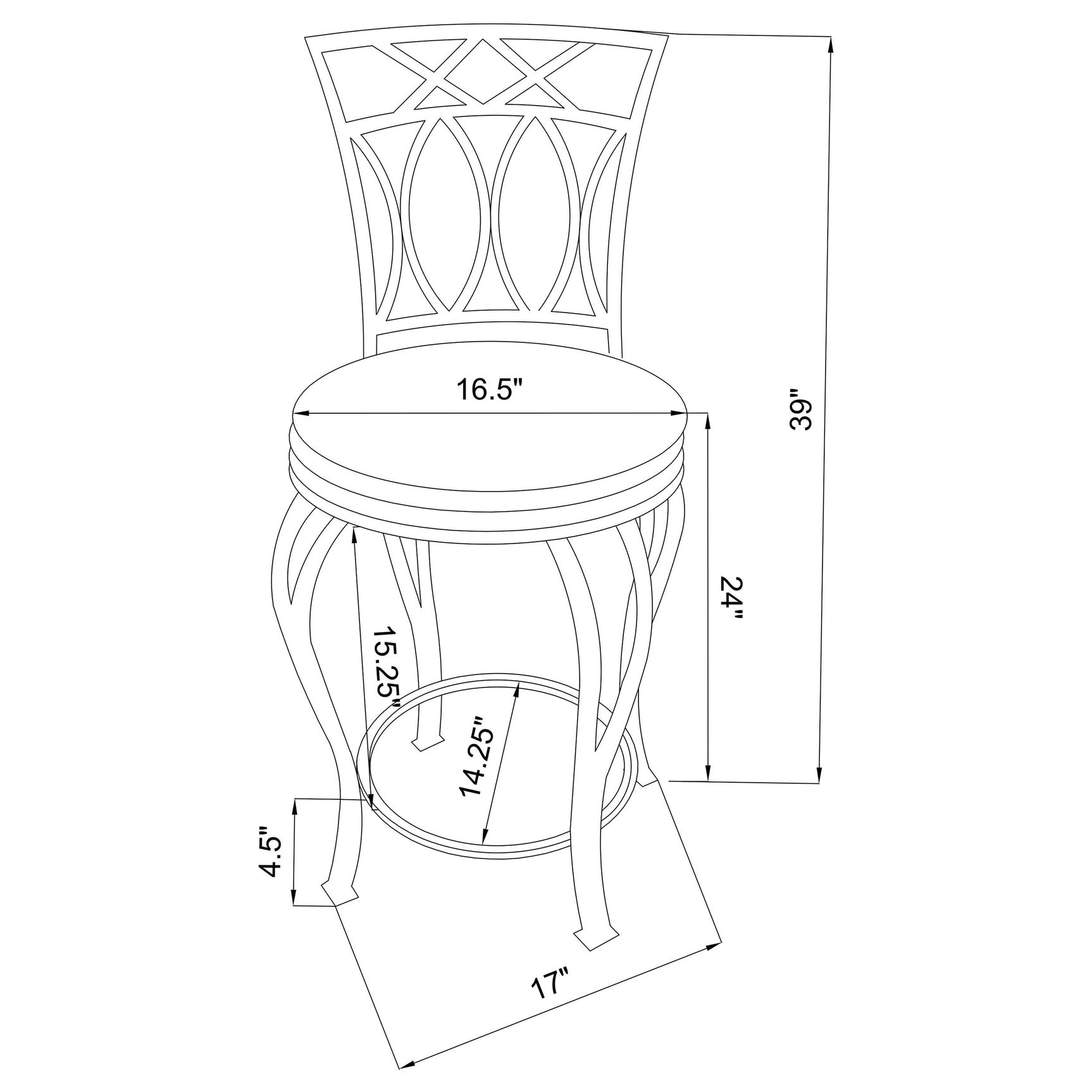 Adamsville Upholstered Swivel Counter Height Stool Black - Tampa Furniture Outlet