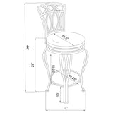 Adamsville Upholstered Swivel Bar Stool Black - Tampa Furniture Outlet