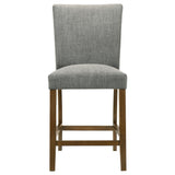 Paxton 5-piece Round Glass Top Counter Height Dining Set Grey