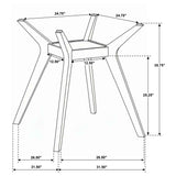 Paxton 5-piece Round Glass Top Counter Height Dining Set Grey