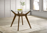 Paxton Round 48-inch Glass Top Counter Height Dining Table Brown