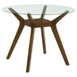 Tampa Furniture Outlet - Coaster - Paxton Round 48-inch Glass Top Counter Height Dining Table Brown - 122178BG