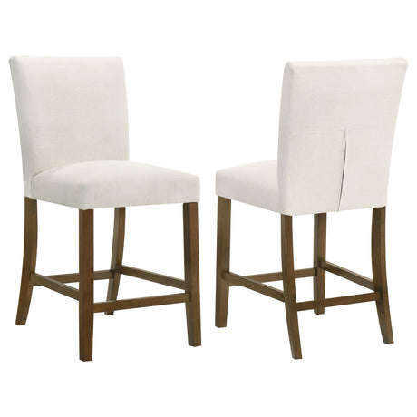 Tampa Furniture Outlet - Coaster - Paxton Upholstered Counter Height Dining Chair Beige (Set of 2) - 122179BGE