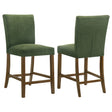 Tampa Furniture Outlet - Coaster - Paxton Upholstered Counter Height Dining Chair Green (Set of 2) - 122179GRN