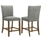 Tampa Furniture Outlet - Coaster - Paxton Upholstered Counter Height Dining Chair Grey (Set of 2) - 122179GRY