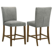 Tampa Furniture Outlet - Coaster - Paxton Upholstered Counter Height Dining Chair Grey (Set of 2) - 122179GRY