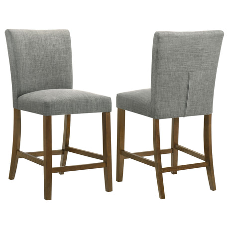 Tampa Furniture Outlet - Coaster - Paxton Upholstered Counter Height Dining Chair Grey (Set of 2) - 122179GRY
