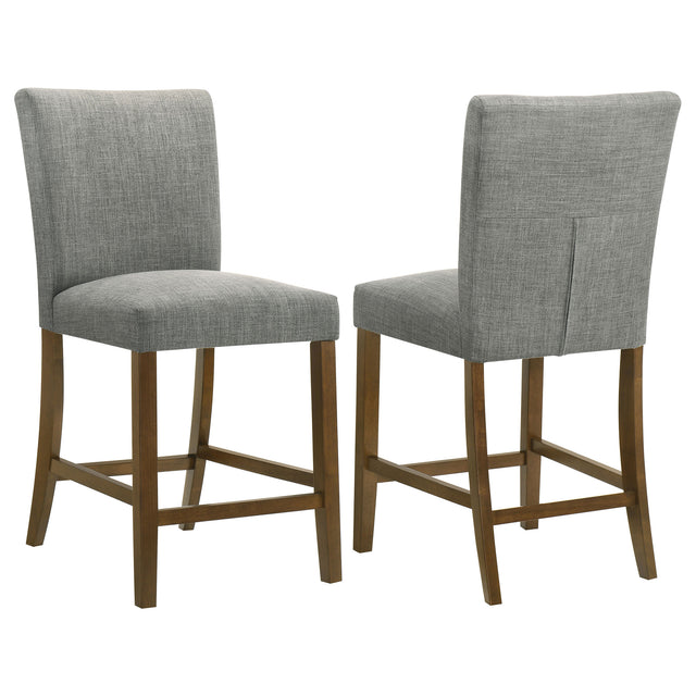 Tampa Furniture Outlet - Coaster - Paxton Upholstered Counter Height Dining Chair Grey (Set of 2) - 122179GRY
