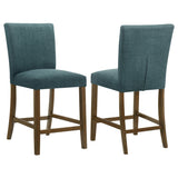 Tampa Furniture Outlet - Coaster - Paxton Upholstered Counter Height Dining Chair Teal Blue (Set of 2) - 122179TLB