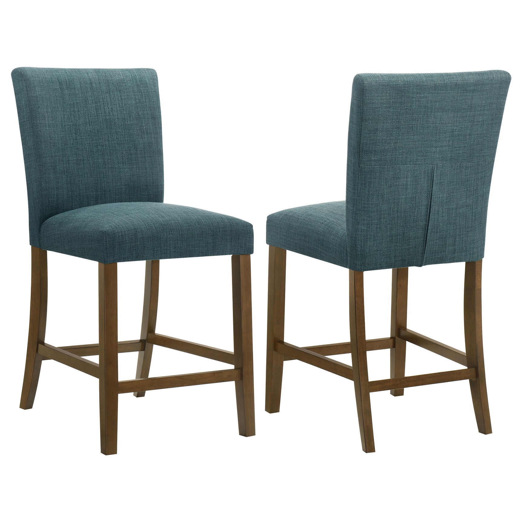 Tampa Furniture Outlet - Coaster - Paxton Upholstered Counter Height Dining Chair Teal Blue (Set of 2) - 122179TLB