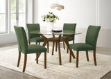 Paxton Round 48-inch Glass Top Wood Dining Table Brown - Tampa Furniture Outlet