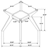 Paxton Square Wood Dining Table Base Brown - Tampa Furniture Outlet