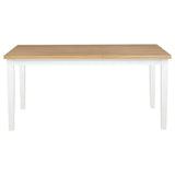 Andrews 7-piece Rectangular Dining Set Light Ash and White