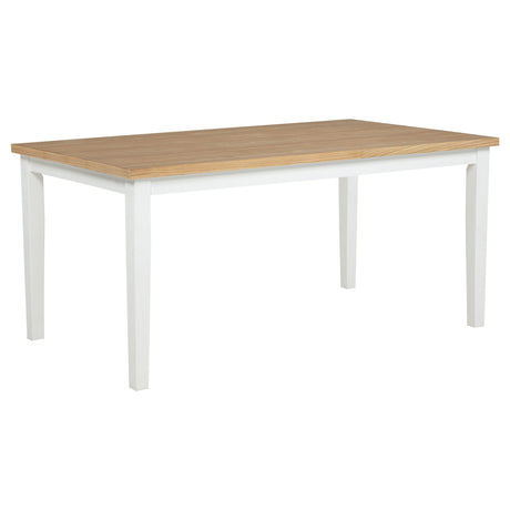 Tampa Furniture Outlet - Coaster - Andrews 66-inch Rectangular Dining Table Light Ash and White - 122501