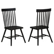 Tampa Furniture Outlet - Coaster - Andrews Windsor Spindle Back Dining Side Chair Black (Set of 2) - 122502BLK