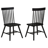Tampa Furniture Outlet - Coaster - Andrews Windsor Spindle Back Dining Side Chair Black (Set of 2) - 122502BLK