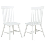 Tampa Furniture Outlet - Coaster - Andrews Windsor Spindle Back Dining Side Chair White (Set of 2) - 122502WHT