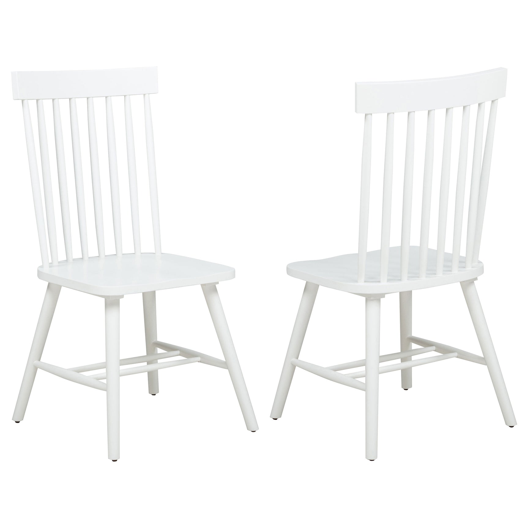 Tampa Furniture Outlet - Coaster - Andrews Windsor Spindle Back Dining Side Chair White (Set of 2) - 122502WHT