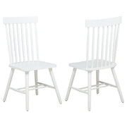 Tampa Furniture Outlet - Coaster - Andrews Windsor Spindle Back Dining Side Chair White (Set of 2) - 122502WHT