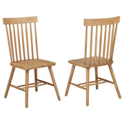 Tampa Furniture Outlet - Coaster - Andrews Windsor Spindle Back Dining Side Chair Light Ash (Set of 2) - 122502